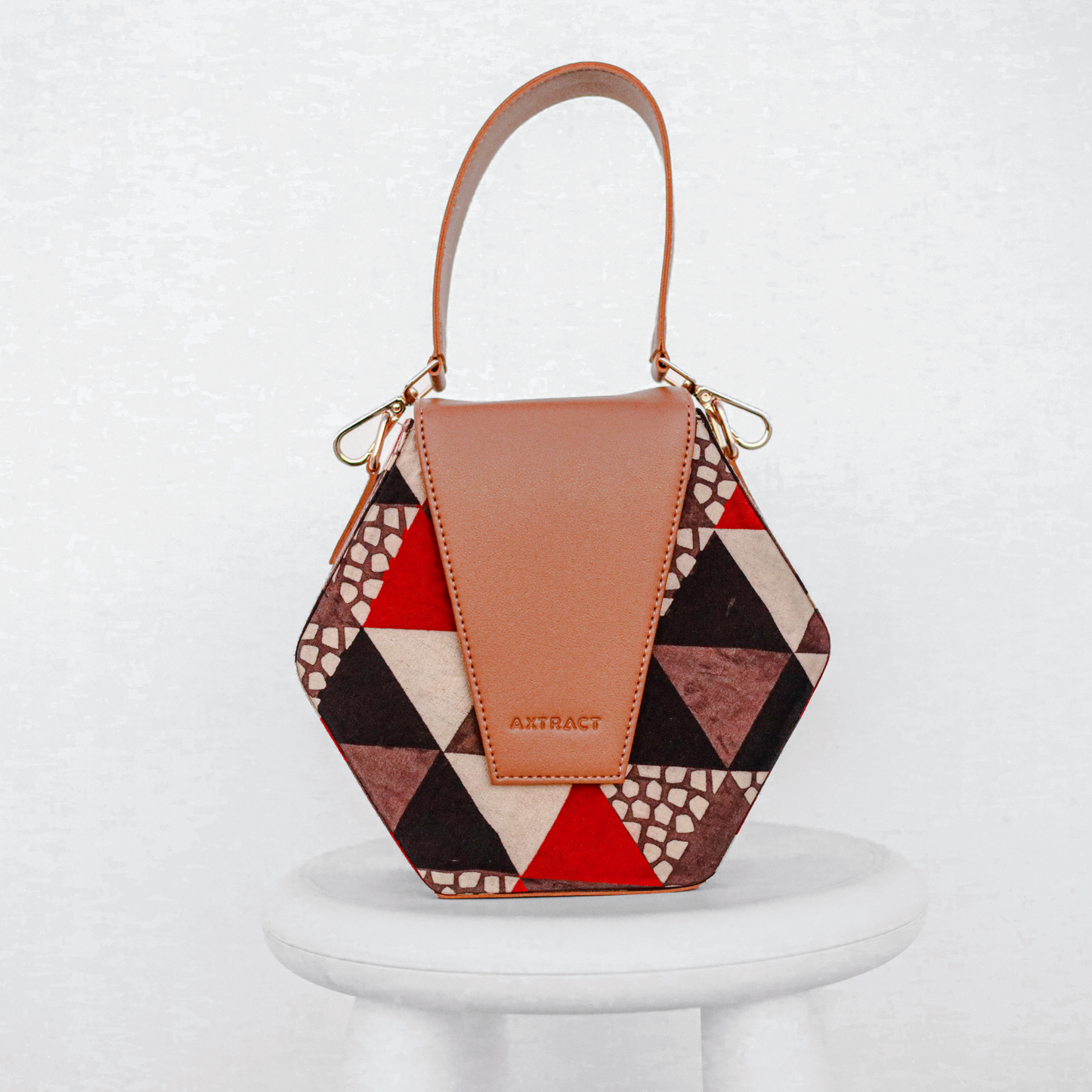 Geometric Hexbox - Hexagonal Kutchi Handcrafted Bag