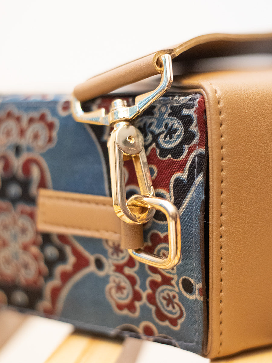 Blue Edgebox - Rectangular Kutchi Handcrafted Bag