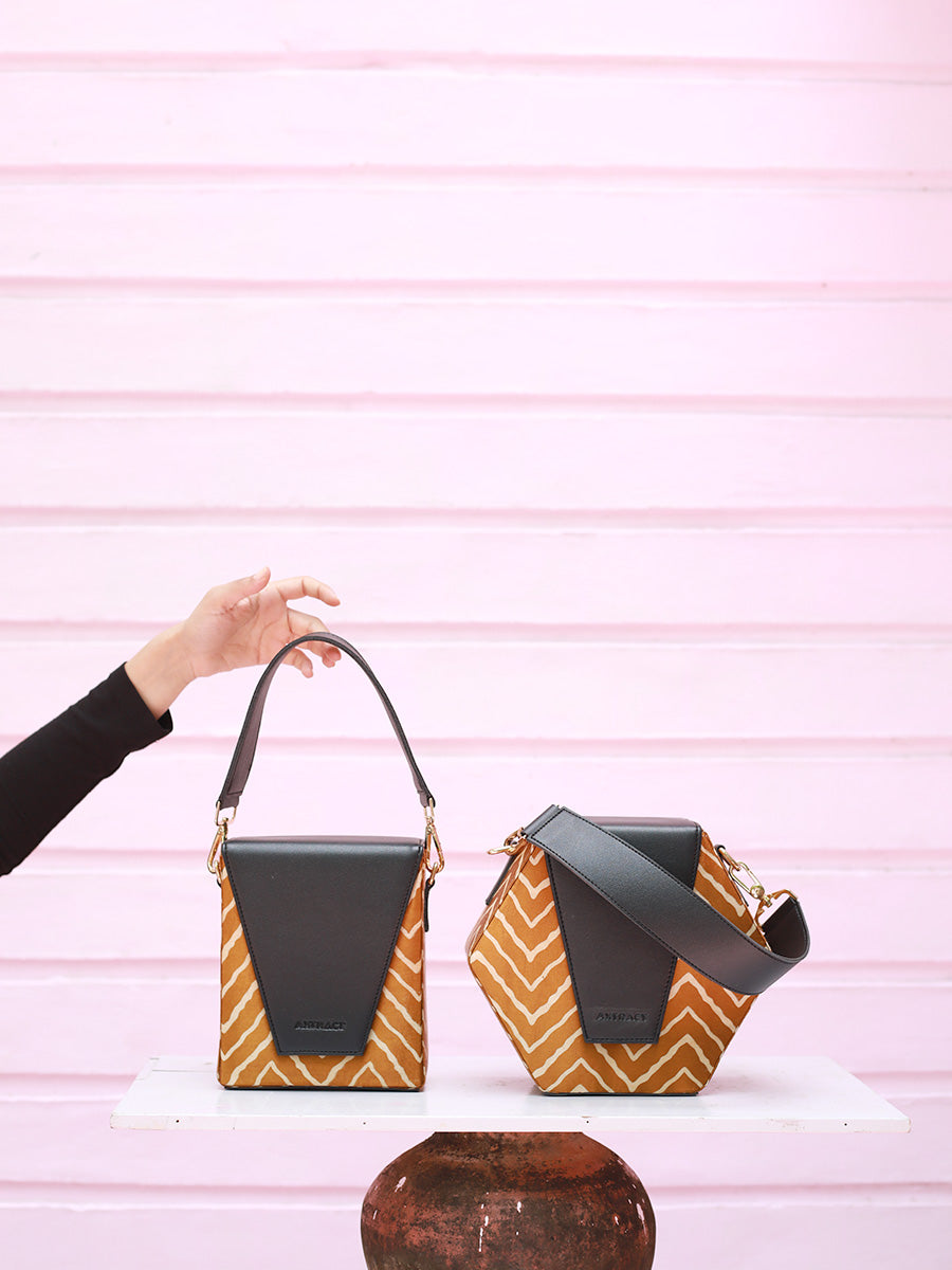 Yellow Edgebox - Rectangular Kutchi Handcrafted Bag